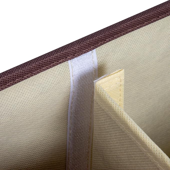 Household Essentials Gift Wrap Organizer with Lid, Natural and Brown - Image 9