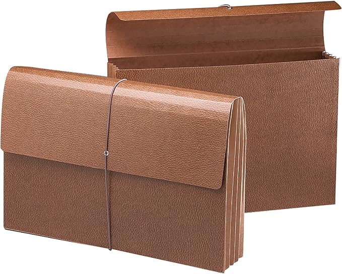Smead Classic Expanding File Wallet with Flap and Cord Closure, 5-1/4" Expansion, Legal Size, Redrope, 10 per Box (71376) - Image 2