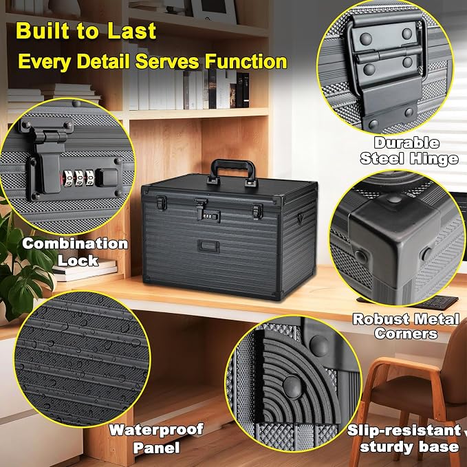 Hanging File Box for Legal | All-in-one set, 20 Folders - Image 3