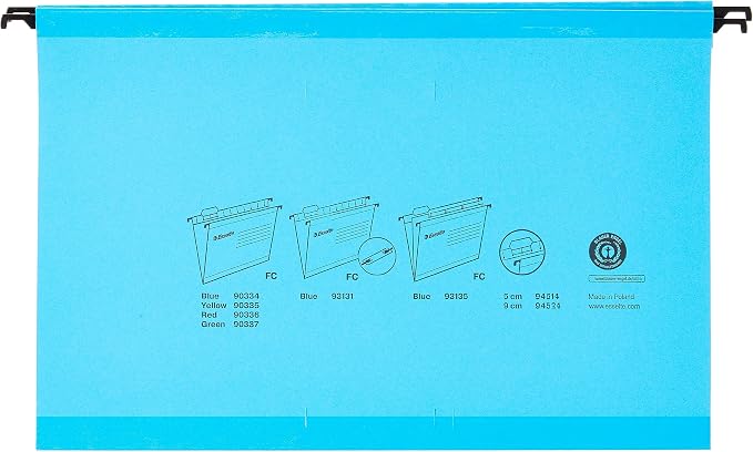 Esselte Pendaflex - Folio Folio with Hanging Hooks, 25 Count, Blue - Image 3