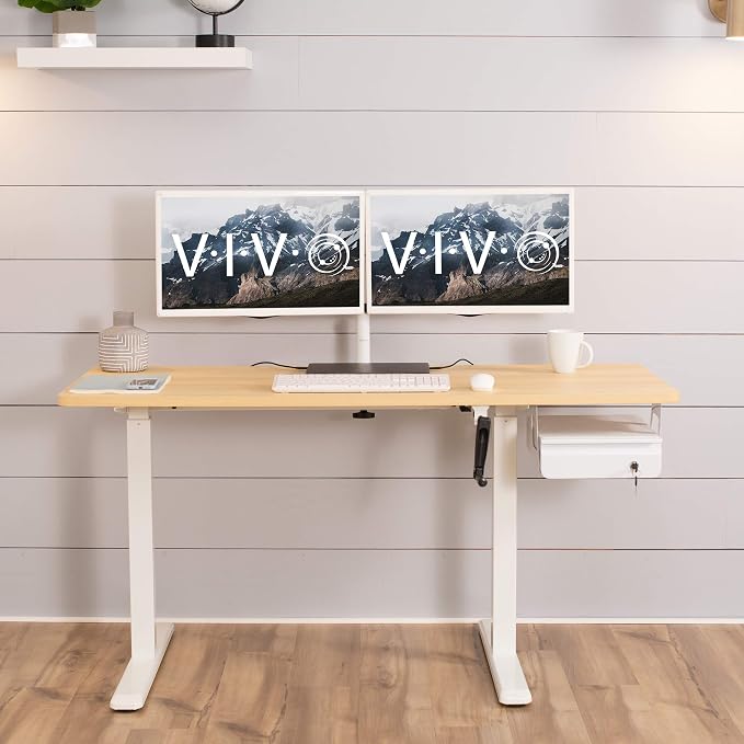 VIVO White 12 x 14 inch Under Desk Drawer, DESK-AC03L-W | Sturdy Steel Design, Secure Locking Drawer, Home Office Storage Organizer, Holds 11 lbs - Image 9