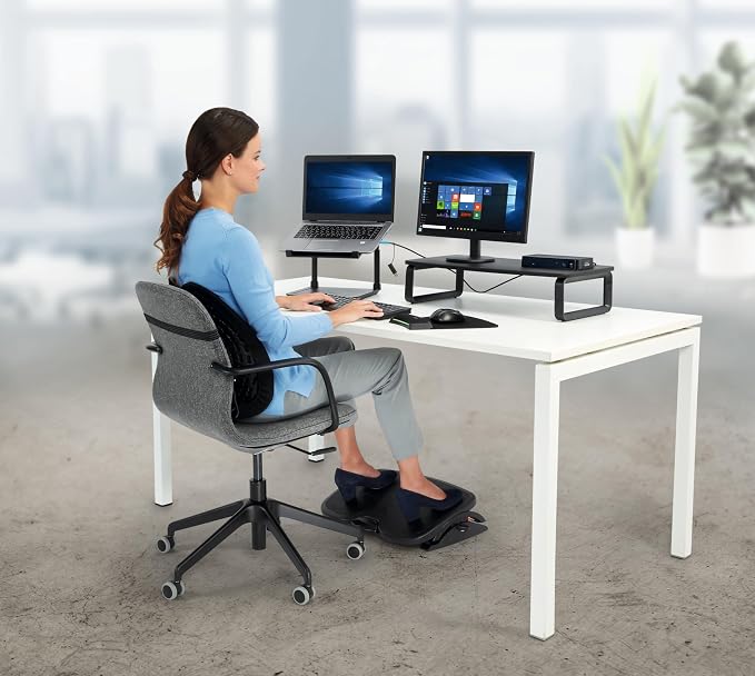 Kensington SmartFit Extra Wide Monitor Stand (K52797WW) Black | Adjustable height, ergonomic design, extra-wide platform raises monitor to eye level - Image 6