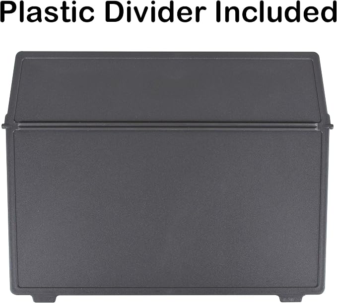 Acrimet 6 x 9 Card File Holder Organizer Box Metal Base Heavy Duty (AZ Index Cards and Divider Included) (Green Color with Crystal Plastic Lid Cover) - Image 6