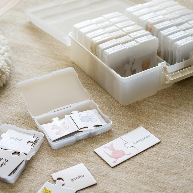 IRIS USA Photo Storage Box |Made in USA| 16 Cases - (2-Pack) - Pearl | Fits 4" x 6" Pictures / Built-In Handle / Organizing Containers for Tasks, Stickers, Ephemera & Flashcards - Image 8