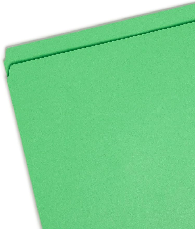 Smead File Folder, Reinforced Straight-Cut Tab, Letter Size, Green, 100 per Box (12110) - Image 2