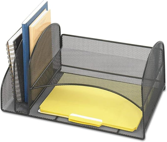 Safco 3264BL Onyx Mesh Desktop Organizer with 2 Vertical, 2 Horizontal Sections, Black by SafcoProducts