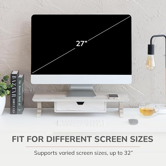 Anji Mountain Monitor Stand - Desktop Organizer & Laptop Riser, Ergonomic Monitor Riser, Space-Saving Monitor Stand for Desk, Durable Construction, Easy Assembly, Ideal for Home & Office - Image 7