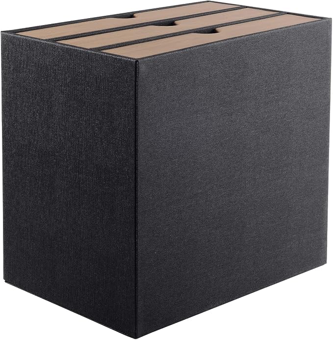 PU Leather Desk Organizer with 3 Drawers,Executive Office Supplies Desktop Filing A4 File Cabinet/Holder for Jewelry/Bill/Paper/Documents/Makeup Home Decor Stationery Storage Box,Black - Image 6