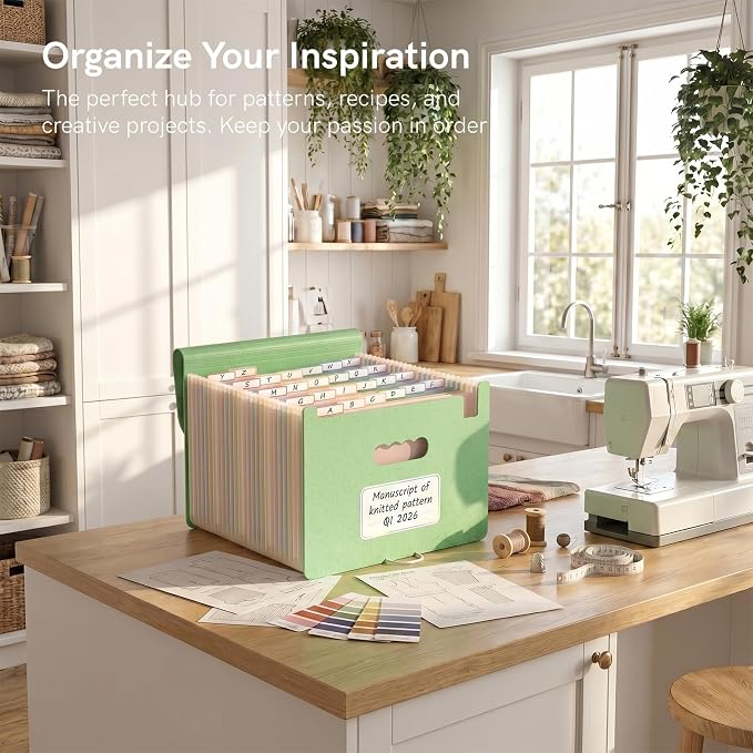 ABC life 26 Pockets Accordion File Organizer, Meadow Green | Expanding File Folder for Letter/A4 Size, Portable Document Holder with A-Z Tabs for Tax Receipt, School, Home, Office - Image 5