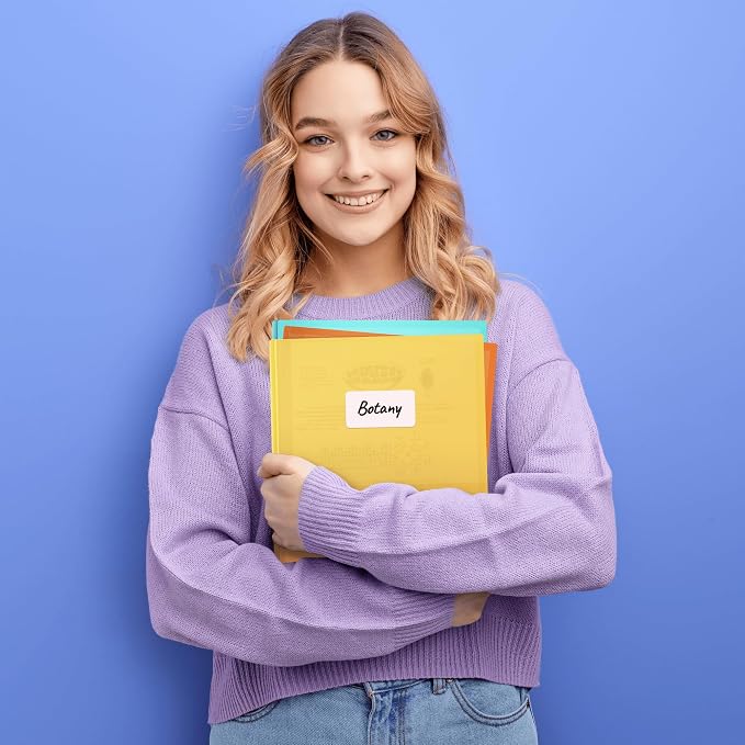 Dunwell Pastel 2-Pocket 3-Prong Folders, Plastic, 6 Pack, Labels | Aesthetic Color-Coded School Folders, Durable Plastic, Back to School Supplies - Image 8