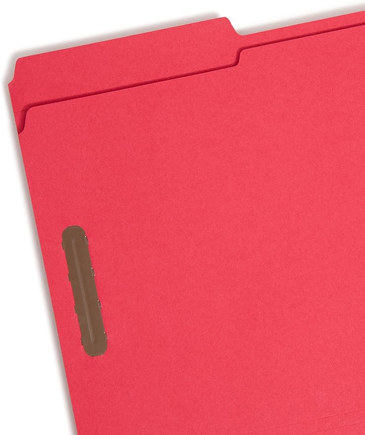 Smead Fastener File Folder, 2 Fasteners, Reinforced 1/3-Cut Tab, Legal Size, Red, 50 per Box (17740) (Pack of 1) - Image 4