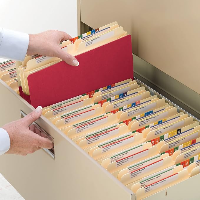 Smead File Pocket, Straight-Cut Tab, 3-1/2" Expansion, Legal Size, Red, 25 per Box (74231) - Image 5