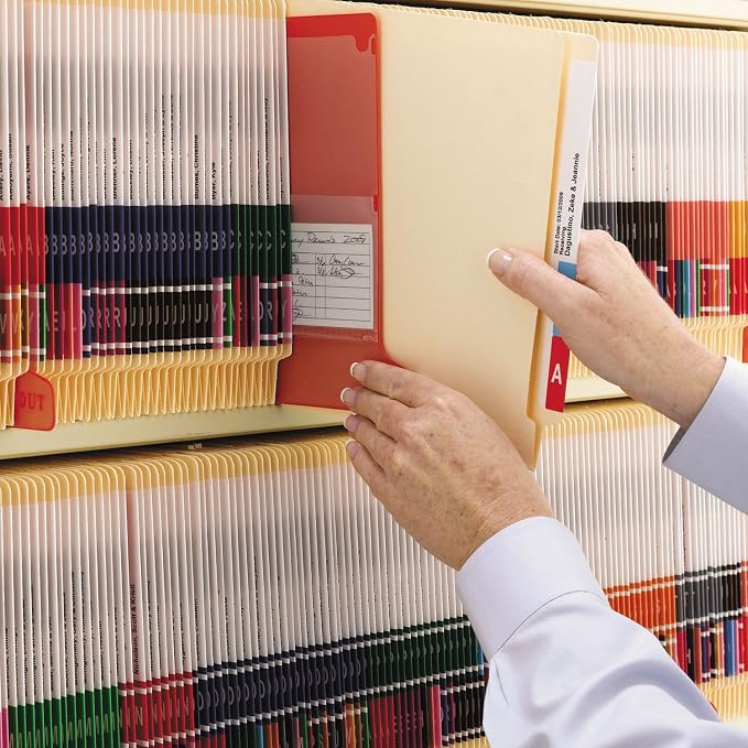 Smead Extra Capacity End Tab Fastener File Folder, Shelf-Master® Reinforced Straight-Cut Tab, 2 Fasteners, 1-1/2" Expansion, Letter Size, Manila, 50 per Box (34276) - Image 2