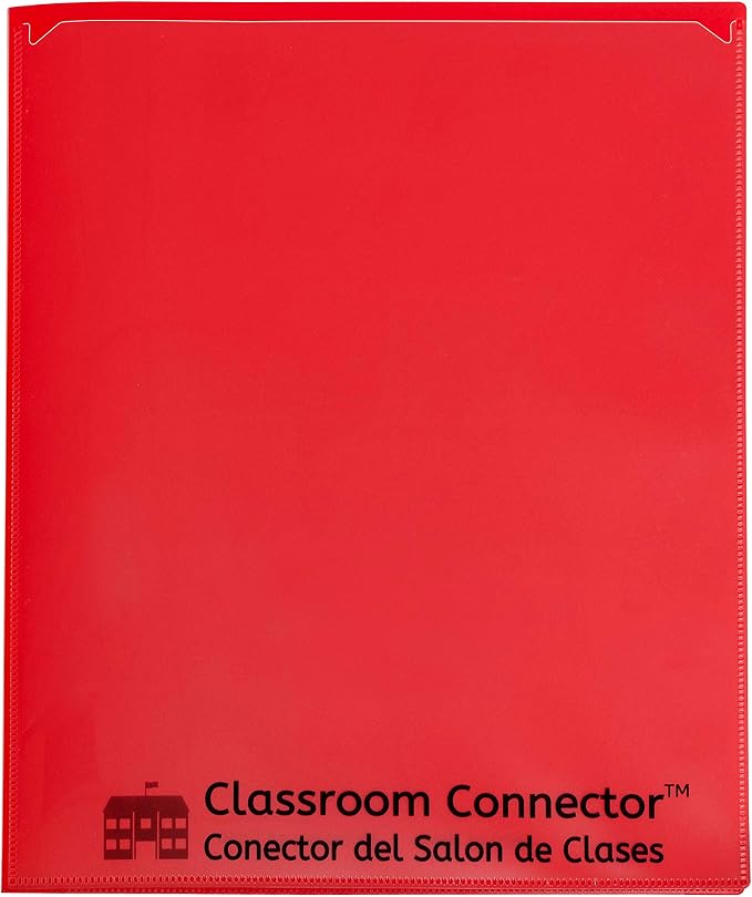 C-Line Classroom Connector™ Multi-Pocket School-to-Home Portfolio, Red, 15/BX (32304), 9.5 x 11.75 x 0.25 by C-Line