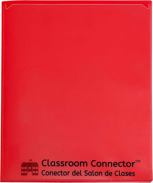C-Line Classroom Connector™ Multi-Pocket School-to-Home Portfolio, Red, 15/BX (32304), 9.5 x 11.75 x 0.25 by C-Line
