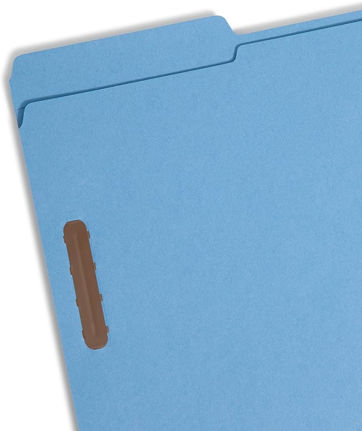 Smead Fastener File Folder, 2 Fasteners, Reinforced 1/3-Cut Tab, Legal Size, Blue, 50 per Box (17040) - Image 3