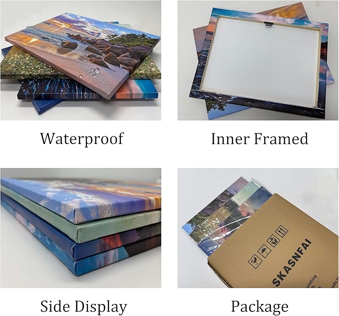 SKASNFAI Rustic American Flag Wall Art Motivational Patriotic US Flag Office Canvas Posters for Living Room Picture Artwork Bedroom Dorm Wall Decor (16L x 24W)