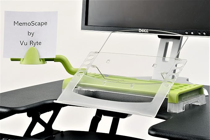 MemoScape Adjustable in-Line Document Holder for Typing | Reduce Neck Strain, Improve Focus, Boost Desk Organization/Workflow | Paper Holder Stand for Desk or Home Office - Avocado Green (VUR 3080) - Image 5