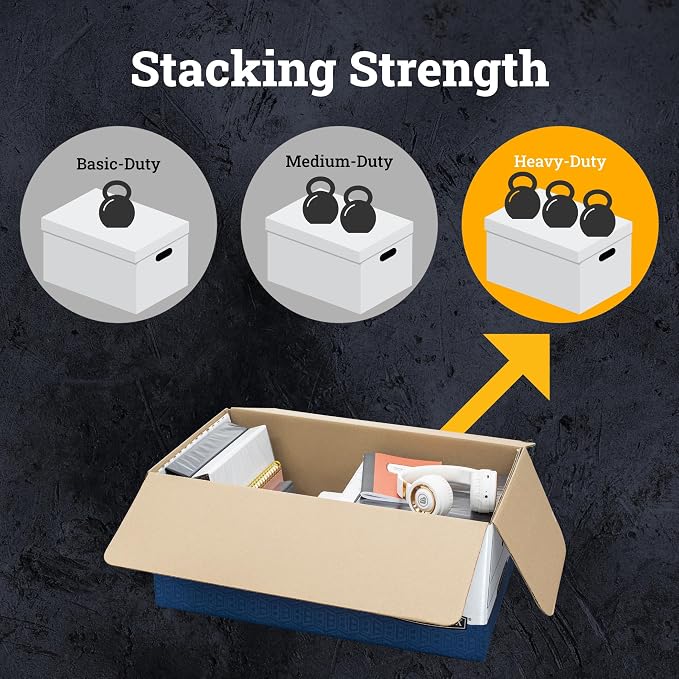 Bankers Box 12-Pack String & Button Heavy-Duty File Box, Letter, FastFold | Protect critical records with string-and-button security, FastFold setup, and heavy-duty stacking strength. - Image 6