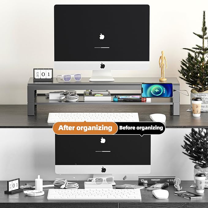 Computer monitor stand (USB Hub Fast Charging Version, Two-layer 700mm) - Image 6