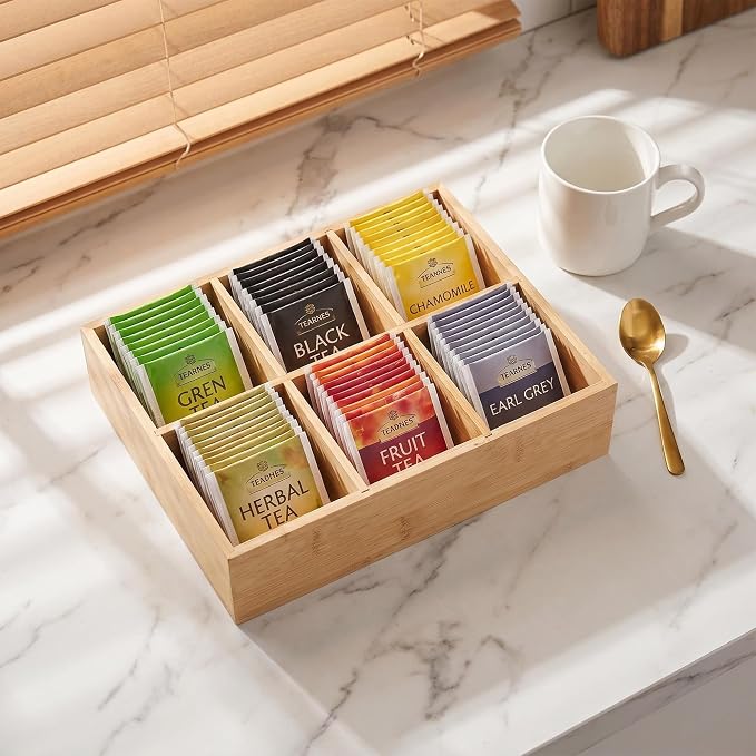 2 Pack Bamboo Small Desk Drawer Organizer | 360° Rotating, Art Supply Holder & Office Storage Caddy, For Colored Pencils, Crayons, Paintbrushes - Image 6
