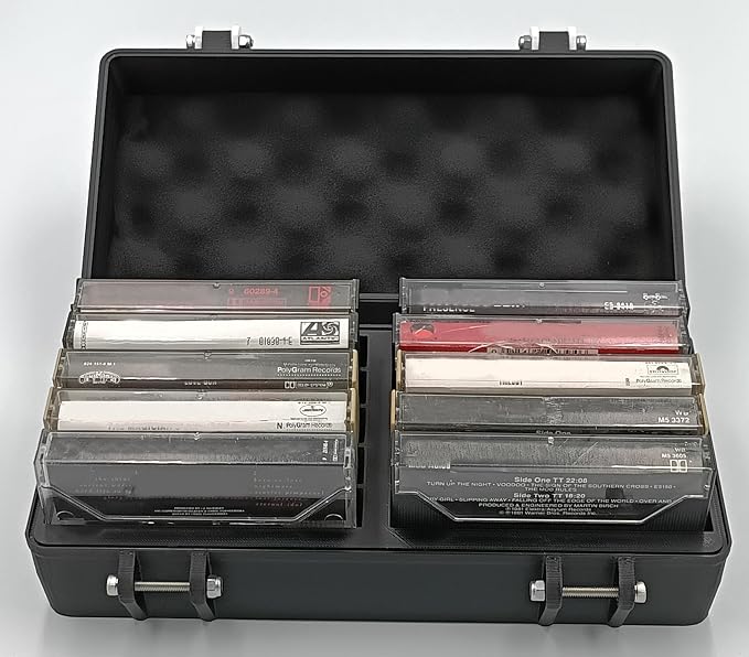 Rugged Protective Carrying Case for Music Audio Cassettes - Holds 10 Tapes - Image 2