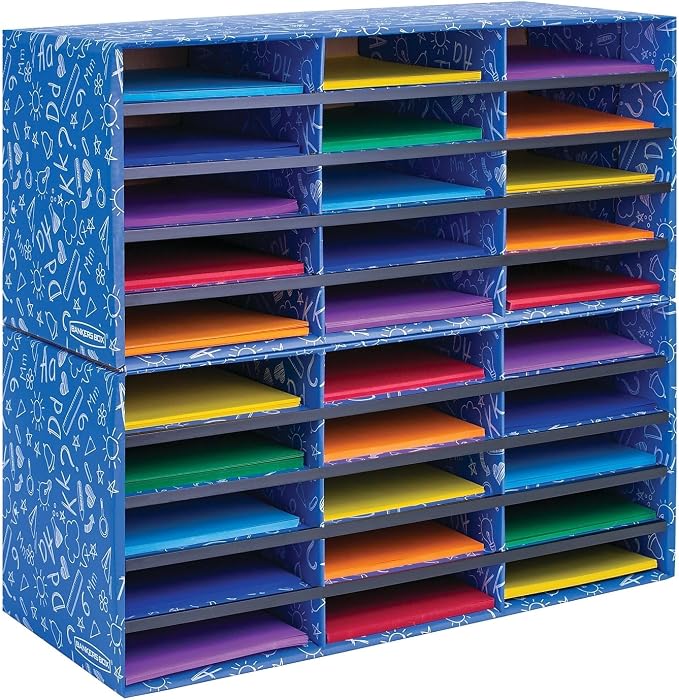 Bankers Box 30-Compartment Mail Sorter | Turn paper piles into organized workflows with durable compartments that keep mail, forms, and projects easy to find. - Image 2