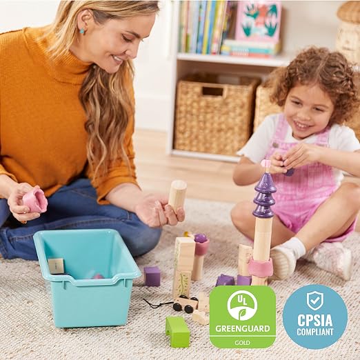 ECR4Kids Scoop Front Storage Bin, Multipurpose Organization, Contemporary, 20-Piece - Image 6