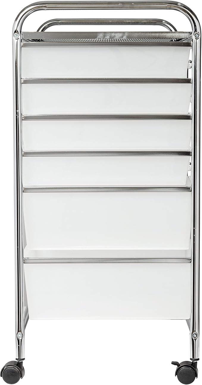 Honey-Can-Do Rolling Storage Cart and Organizer with 12 Plastic Drawers - Image 3