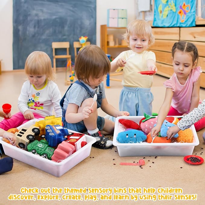 18 Pcs Flat Storage Organizer Bins Letter Size Paper Tray Classroom Storage Plastic Art Trays Classroom Pencil Organizer Baskets for School Office Teacher Book Organization(White) - Image 6
