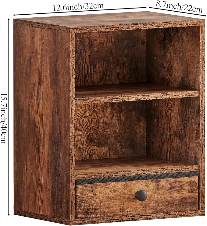 Unionly Clamp-on Under Desk Storage Shelves with Height Adjustable & Drawer | Standing Desk drawer attachment with Height Adjustable Shelves,Under Desk Leg shelf Storage for Home Office,Gaming Room - Image 3