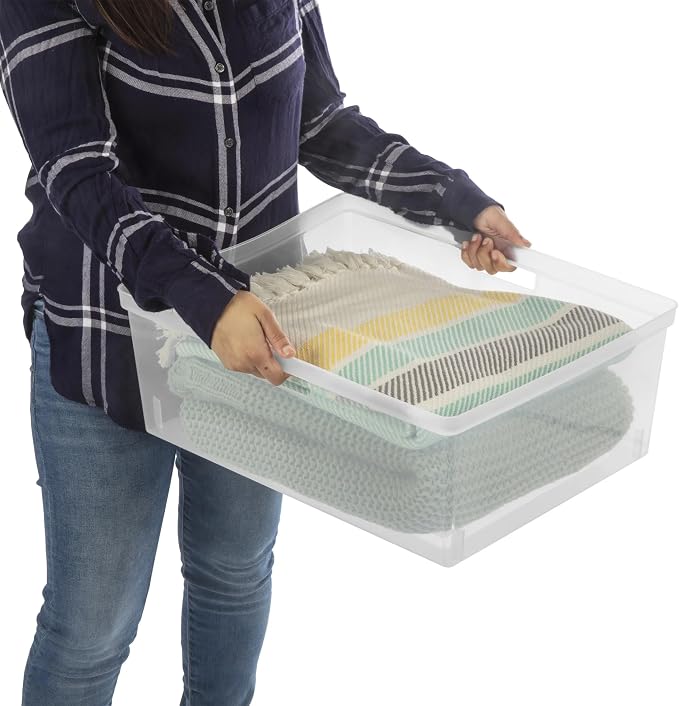 Plastic 5 Drawer Wide Tower, Black - Image 6