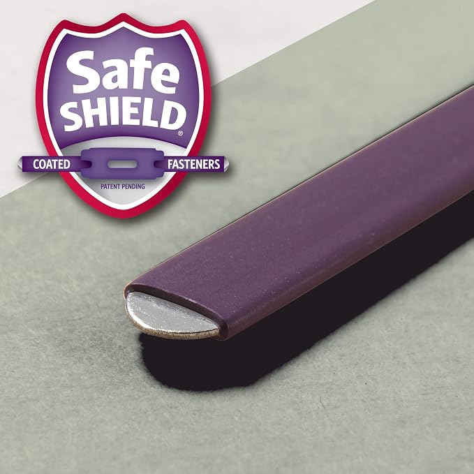 Smead Pressboard Classification File Folder with SafeSHIELD Fasteners, 1 Divider, 2" Expansion, Legal Size, Gray/Green, 10 per Box (18776) - Image 4