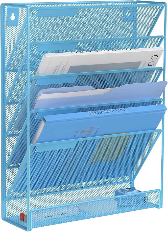 Kuntine.B Wall File Organizer Office Hanging Magazine Holder Wall File Organizer for Office Home by KuntineB