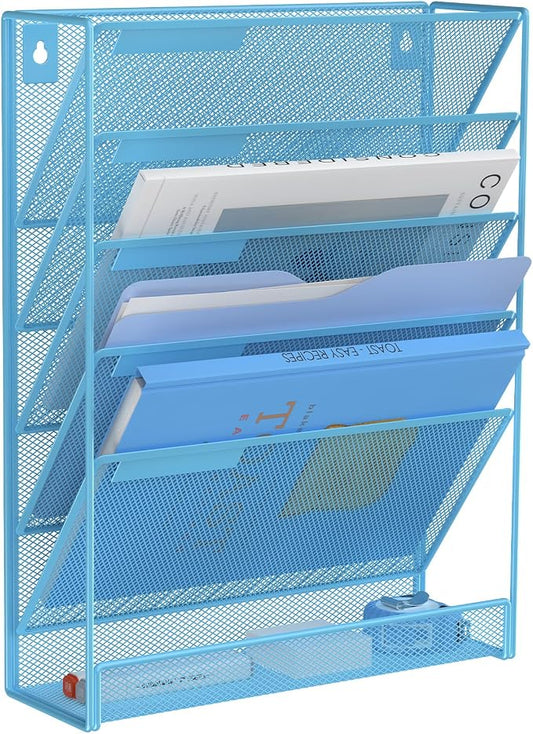 Kuntine.B Wall File Organizer Office Hanging Magazine Holder Wall File Organizer for Office Home by KuntineB