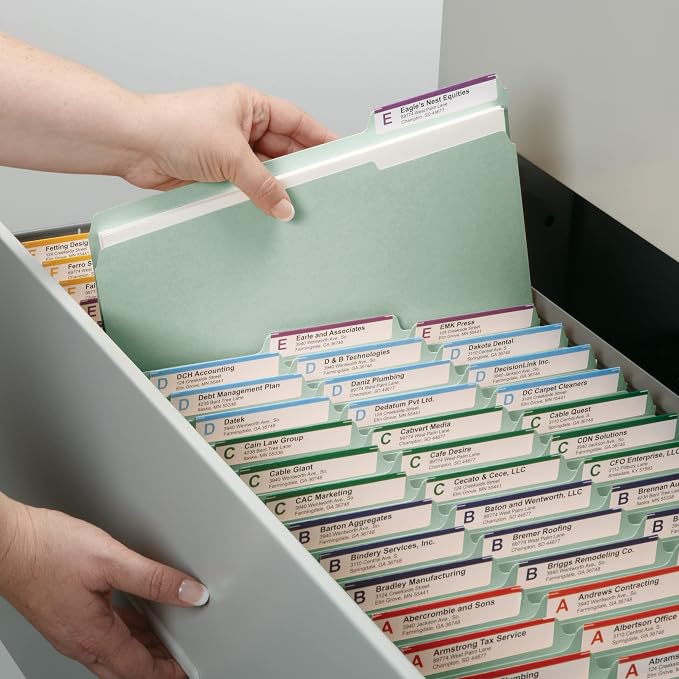 Smead Pressboard 2-Fastener File Folder with SafeSHIELD, 1/3-Cut Tab, 3" Expansion, Legal Size, Gray/Green, 25 Count, 19944 - Image 5