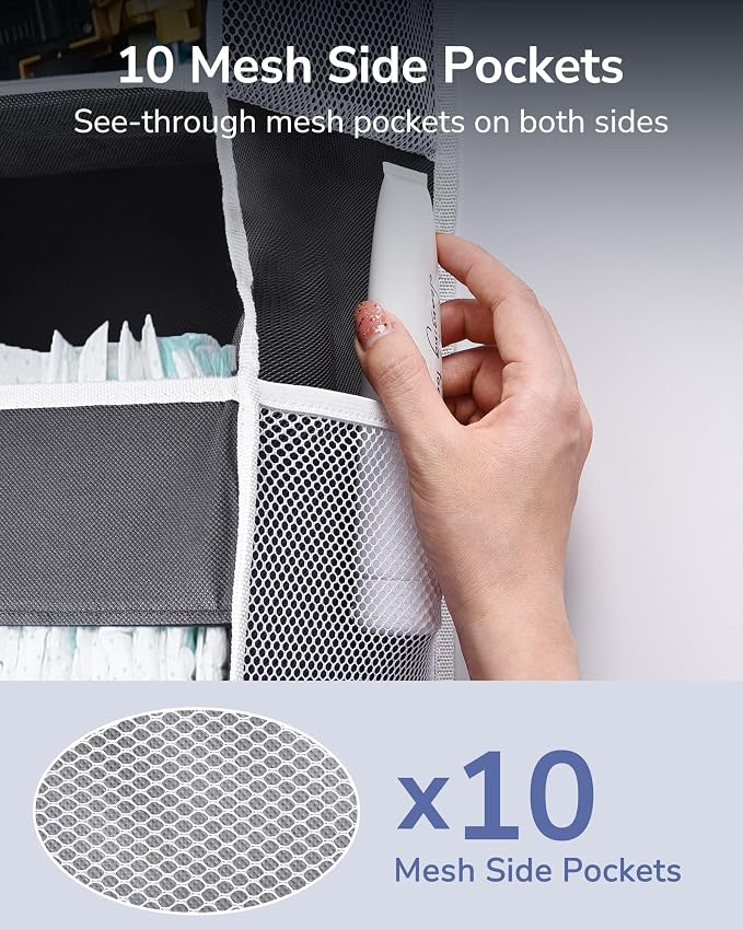 ULG 1 Pack Compact Size Over Door Organizer Slim Door Storage for Small-Sized Doors, 5 Shelves, Dark Gray - Image 5