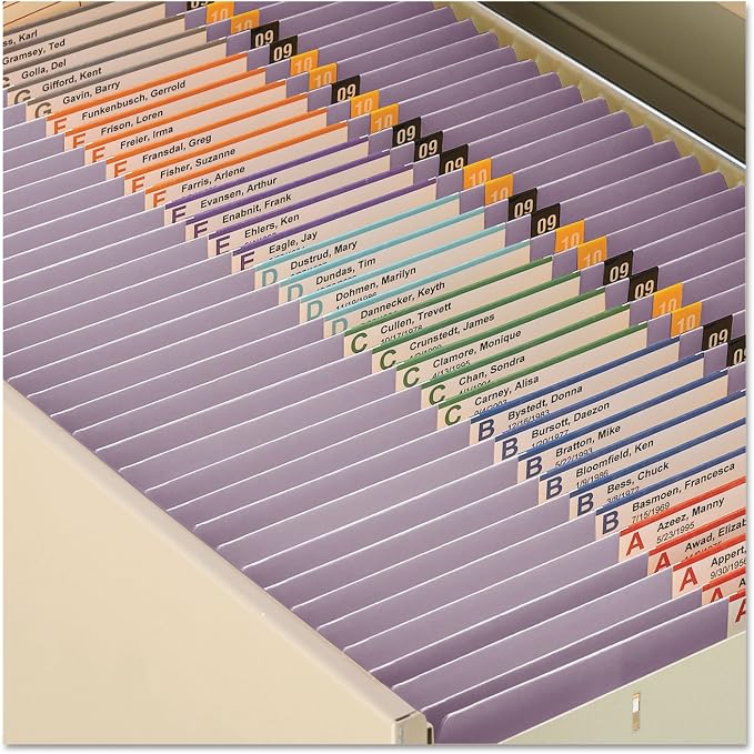 Smead File Folder, Reinforced Straight-Cut Tab, Letter Size, Lavender, 100 per Box (12410) - Image 2