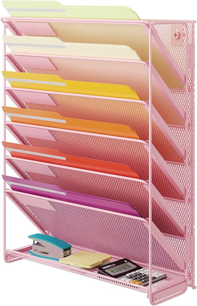 Kuntine.B Wall File Organizer Office Hanging Magazine Holder Wall File Organizer for Office Home by KuntineB