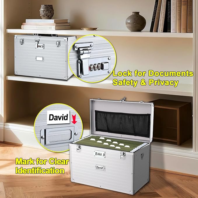Hanging File Box for Legal | All-in-one set, 20 Folders - Image 4