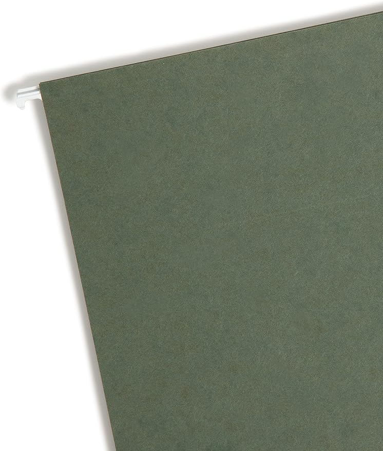 Smead Hanging File Folder with Tab, 1/3-Cut Adjustable Tab, Legal Size, Standard Green, 25 per Box (2-Inch Expansion, Legal) - Image 3