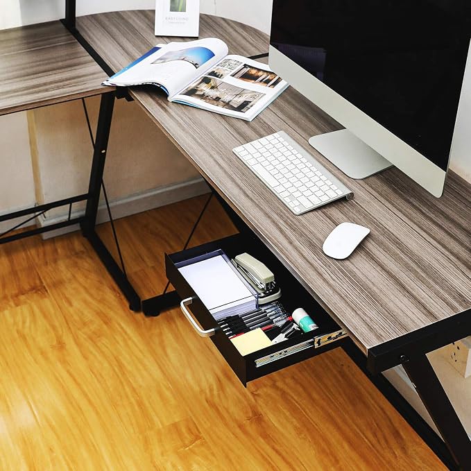 Gome Under Desk Pull-Out Drawer - Storage Organizer Office Mounted, Easy Slide-Out Pencil Drawer for Space Saving, Ideal for Sit-Stand Workstation with 1.2" High Crosspiece - Image 6