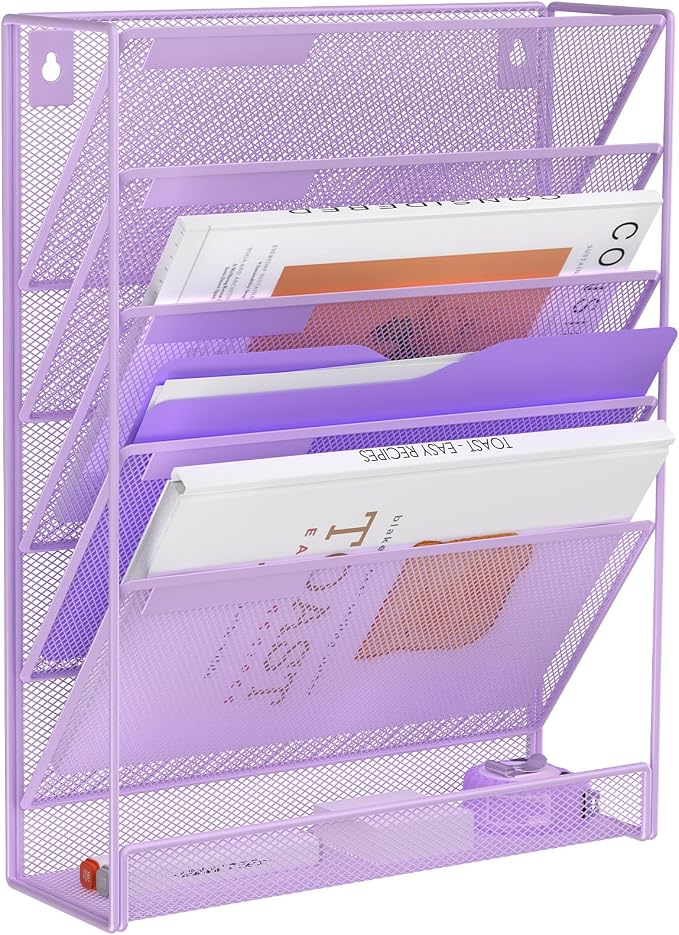 Kuntine.B Wall File Organizer Office Hanging Magazine Holder Wall File Organizer for Office Home by KuntineB