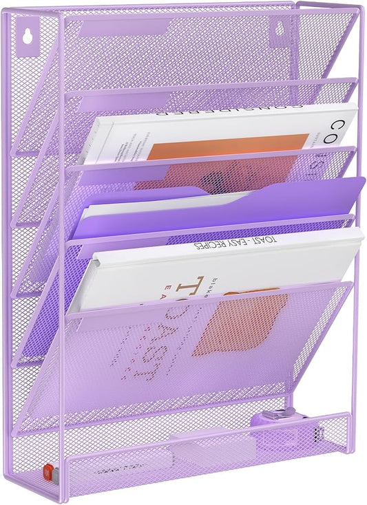 Kuntine.B Wall File Organizer Office Hanging Magazine Holder Wall File Organizer for Office Home by KuntineB