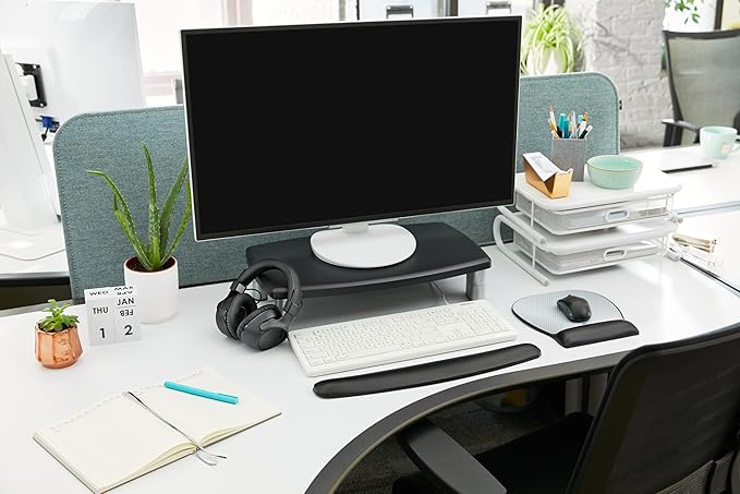 3M Extra Wide Adjustable Computer Monitor Stand, 20 in x 12 in | Height Adjustable Monitor Riser For Desk, Office, Home With Underneath Storage Space, No Skid - Image 8