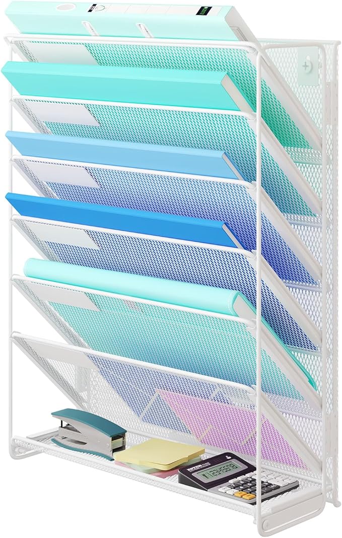 Kuntine.B Wall File Organizer Office Hanging Magazine Holder Wall File Organizer for Office Home by KuntineB
