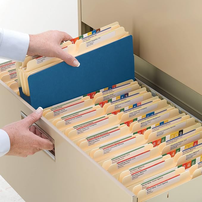 Smead File Pocket, Straight-Cut Tab, 5-1/4" Expansion, Letter Size, Assorted Colors, 5 per Pack (73836) - Image 2