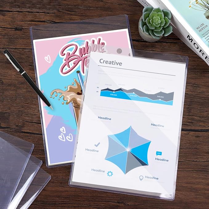 8Pcs 8" x 10" Photo Toploaders Clear Sheet Protectors Rigid Print Protectors Hard Plastic Paper Page Top Loaders Magazine Protector for Collectors Document Holder - Image 2