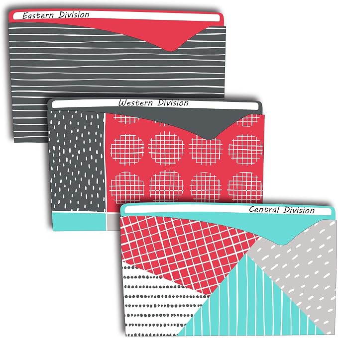C-Line Write-On File Jackets, Playful Pops Design, Pack of 6 (63540) by C-Line