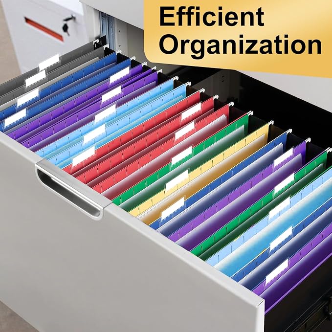 Hanging File Folders, 30 Pack Letter Size Hanging File folders with Tabs, Stay Organized for Your Home and Office Bulk File, Documents and Paper, 10 Colors - Image 5